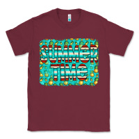 Burgundy summer time glitter pineable Classic Tee - CowCowDesign