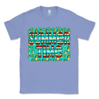 Colony Blue summer time glitter pineable Classic Tee - CowCowDesign