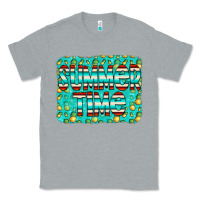Heather Grey summer time glitter pineable Classic Tee - CowCowDesign