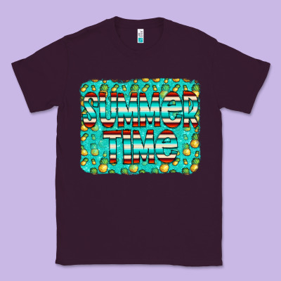 Summer Time Glitter Pineable Classic Tee Designed By Cowcowdesign