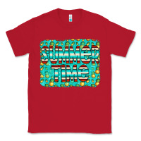 Red summer time glitter pineable Classic Tee - CowCowDesign