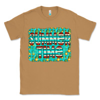 Toasted Coconut summer time glitter pineable Classic Tee - CowCowDesign