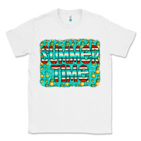 White summer time glitter pineable Classic Tee - CowCowDesign