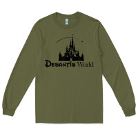 Army Green desantis world anti woke corporation political t shirt Long Sleeve Tee - baoMotion