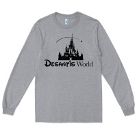 Heather Grey desantis world anti woke corporation political t shirt Long Sleeve Tee - baoMotion