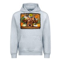 Heather Grey fall cow Urban Hoodie - Jasminsmagicworld