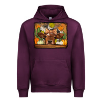 Mauve Wine fall cow Urban Hoodie - Jasminsmagicworld