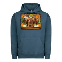 Pigment Midnight Navy fall cow Urban Hoodie - Jasminsmagicworld