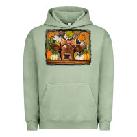 Pigment Oil Green fall cow Urban Hoodie - Jasminsmagicworld