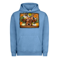 Pigment Pebble Blue fall cow Urban Hoodie - Jasminsmagicworld