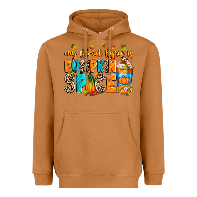 My Blood Type Is Pumpkin Spice Heavyweight Hoodie by RanaPortraitStore | Teevron
