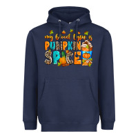 Navy My blood type is pumpkin spice Heavyweight Hoodie - RanaPortraitStore