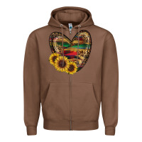 Chestnut Sunflower Fall Heart Zipper Hoodie - RanaPortraitStore