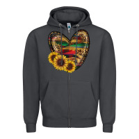 Smoke Sunflower Fall Heart Zipper Hoodie - RanaPortraitStore