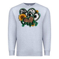 Heather Grey soccer hearts Premium Sweatshirt - Jasminsmagicworld