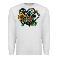 Oatmeal Heather soccer hearts Premium Sweatshirt - Jasminsmagicworld
