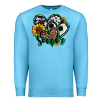 Ocean Blue soccer hearts Premium Sweatshirt - Jasminsmagicworld