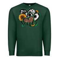 Sports Green soccer hearts Premium Sweatshirt - Jasminsmagicworld