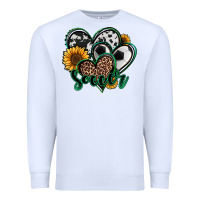 White soccer hearts Premium Sweatshirt - Jasminsmagicworld