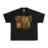 Black merry mama Urban Heavy Tee - FaDigitalArtStudio