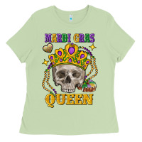 Matcha skull mardi gras queen Ladies Tee - FaDigitalArtStudio