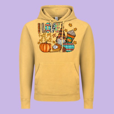I Love Fall Most Of Fall Vintage Hoodie Designed By Cowhidedigitalart