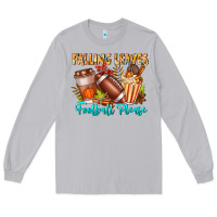 Moon Dust Falling Leaves Football Please Long Sleeve Tee - CowhideDigitalArt