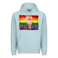 Blue Mist lgbtq  flag and hand pride Premium Hoodie - Artiststas