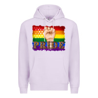 Lilac lgbtq  flag and hand pride Premium Hoodie - Artiststas
