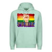 Seafoam lgbtq  flag and hand pride Premium Hoodie - Artiststas