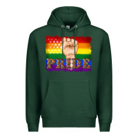 Sports Green lgbtq  flag and hand pride Premium Hoodie - Artiststas