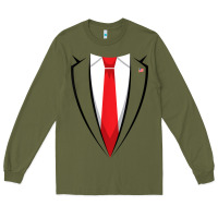Army Green halloween trump suit shirt us president easy costume t shirt Long Sleeve Tee - baoMotion