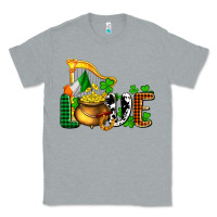 Heather Grey St. Patrick's Love and golds Classic Tee - OliviaCreatesArt