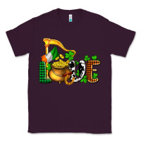 Plum St. Patrick's Love and golds Classic Tee - OliviaCreatesArt