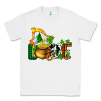 White St. Patrick's Love and golds Classic Tee - OliviaCreatesArt