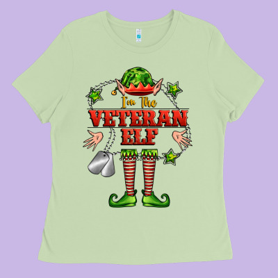 Im The Veteran Elf Ladies Tee Designed By Fadigitalartstudio