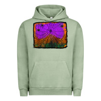 Pigment Oil Green halloween spider web background Urban Hoodie - Jasminsmagicworld