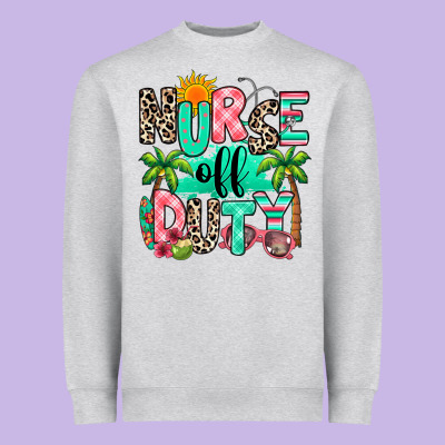 Nurse Off Duty Summer Break Heavyweight Sweatshirt Designed By Ranaportraitstore