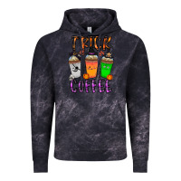 Cloud Black trick or coffee Vintage Hoodie - CowhideDigitalArt