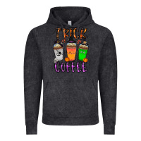 Vintage Black trick or coffee Vintage Hoodie - CowhideDigitalArt