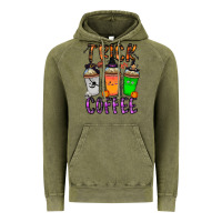 Vintage Olive trick or coffee Vintage Hoodie - CowhideDigitalArt