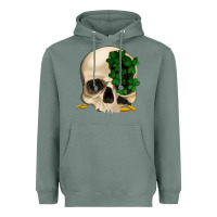 Sage St patrick's day Skull with clovers Heavyweight Hoodie - Jasminsmagicworld