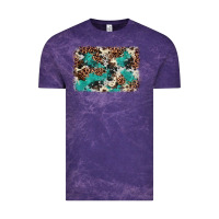Cloud Purple Cowhide Turquoise Glitter Vintage Tee - FaDigitalArtStudio