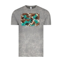 Cloud Rock Cowhide Turquoise Glitter Vintage Tee - FaDigitalArtStudio