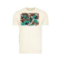 Vintage Arctic Cowhide Turquoise Glitter Vintage Tee - FaDigitalArtStudio