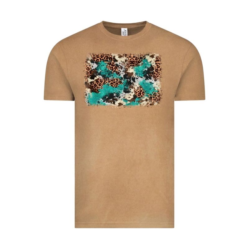 Cowhide Turquoise Glitter Vintage Tee by FaDigitalArtStudio | Teevron