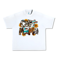 White Cat  Mama Urban Heavy Tee - FaDigitalArtStudio