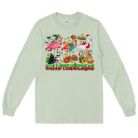 Matcha happy hallothanksmas flamingo Long Sleeve Tee - CowhideDigitalArt