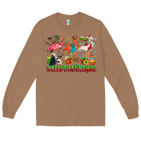 Toasted Coconut happy hallothanksmas flamingo Long Sleeve Tee - CowhideDigitalArt