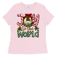 Bubblegum Pink joy to the world Ladies Tee - BundleAndBundleShop